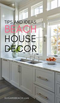 Beach Hour Decor and Inspiration: Coastal kitchens beach themed of course. Soak up beach decor @sugarsbeach