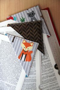 Quick Fabric Corner Bookmarks - Crafty Staci 1
