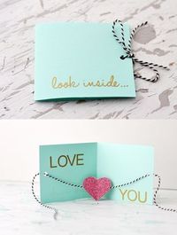 DIY Card » Little Inspiration...this is cute. You could also adapt it to be a person(stick figure maybe) and the string is the arms with the quote "I love you this much!"
