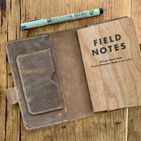 Learn how to make this leather notebook cover! This project is a great way to make something simple like list making or note taking feel almost luxurious.  #sewing #leather #craft #gift #free #tutorial