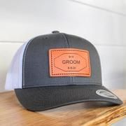 Personalized Wedding Party Leather Patch Hats – TheirBigDay
