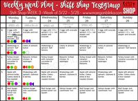Shift Shop Example Meal Plan: Week 3; Plan A www.maeganblinka.com