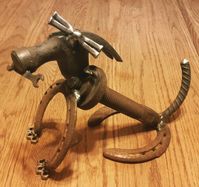 Girly dog metal art