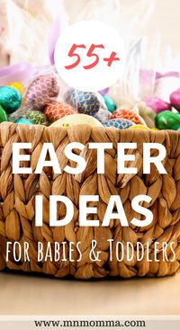 Easter basket ideas that aren't candy! These Easter basket ideas for babies and toddlers and great for new parents looking to stay away from extra sugar this Easter! Your baby will love the fun Easter ideas included in their basket and won't even think of them as a healthy alternative. #easterideas #easterbasket #easter #babysfirsteaster #toddlertips #toddler #baby #ideas #healthy