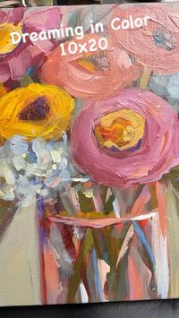 Marie Wheeler Art shared a video on Instagram: “I named this 10x20 on gallery wrapped canvas Dreaming in Color. I’ve been struggling to paint the…” • See 1,016 photos and videos on their profile.