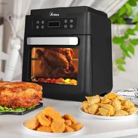 FRIGGITRICE AD ARIA MULTIFUNZIONE 12 LITRI DA 1700 W - Con la friggitrice ad aria multifunzione 5 in 1 puoi cucinare senza fatica ogni tua ricetta. Pensata per grandi quantità di cibo, ha una capacità di 12 L e può essere usata anche come forno elettrico termoventilato, barbecue, toaster e scongelatore. Con comandi touch led, per un utilizzo facile e intuitivo, ha 7 programmi preimpostati: frutta secca, pollo, torta, grill, manzo, patatine fritte e pesce. Grazie alla tecnologia...