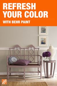 Give your entryway new life with BEHR paint from The Home Depot. With colors like Smokestack, your decor can shine against a neutral backdrop. Visit your local store or shop online at HomeDepot.com for more inspiration.