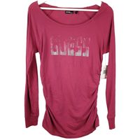 NEW Guess Jeans Authentic Brand Womens Long Sleeve Top Groovy Pink Size L Canada | eBay