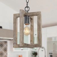 Sezeven Pristine Distressed Gray Farmhouse Geometric Pendant Light in the Pendant Lighting department at Lowes.com