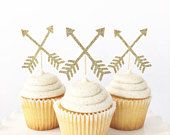 Arrow Cupcake Toppers / Wild One Cupcake Toppers / Wild One Theme First Birthday Party / Tribal Cupcake Toppers / Young Wild and Three