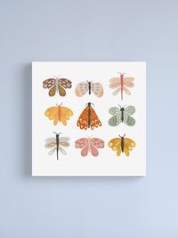 "Boho butterflies pattern in pastel colors" Canvas Print for Sale by PatternBelle | Redbubble