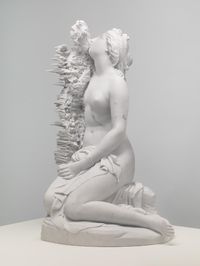 ‘Divine Principles’ is a body of work that explores how humans have attempted to understand the universe from the molecular to the planetary through religion, mythology, geometry, and science.<br/>To create these works, 3D digital models of Hellenic gods that represent the planets of the solar system were sourced, and then digitally distorted using images of their eponymous planets.<br/>Each of the ‘Divine Principles’ sculptures exist as 3D models and as physical objects