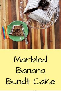 Marbled Banana Bundt Cake Recipe - Books, Cooks, Looks