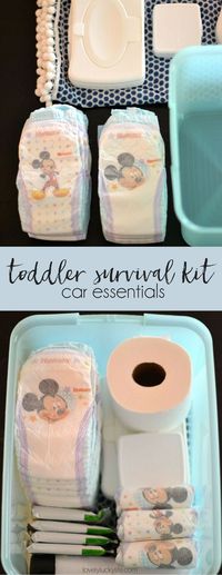 Essentials Every Mom of Toddlers NEEDS in Her Car // DIY toddler survival kit… {ad} #superabsorbent