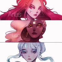 ✨Speed practice pt. 2 -- again 1 hour each (post 10 minutes color adjustment & text) - Also thank you so much for 12k!! I really appreciate the all the support 😭💕 - #zodiac #girls #aries #leo #pisces