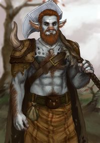 Firbolg; Fomorian; shirtless fantasy men; pathfinder; D&D; pathfinder; dnd; man; male; barbarian; ranger; hunter; berserker