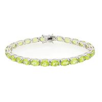 Sterling Silver Natural Garnet Peridot Tennis Bracelet 7 Inch - C711SHYC2F9 - Bracelets, Tennis #Bracelets #designerjewelry #womenfashion #jewellrix #Tennis