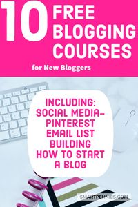 10 free courses to get New bloggers up to speed with Social media, how to start a blog, blogging tips and how to make money blogging. If you need help then these courses will help get you started with your new blog.