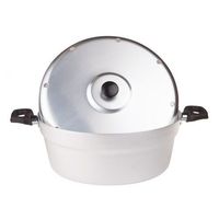 PENTOLA FORNETTO VERSILIA IN ALLUMINIO PURO - Fornetto per dolci con coperchio per cuocere i dolci nel fornello della cucina. Perfetto per tutti i vostri dolci. Completo di coperchio e teglia interna con buco (la ciambella classica). In alluminio naturale, facile da pulire, è dotato di piastra in ferro (spargifiamma). Non necessita di manutenzione.