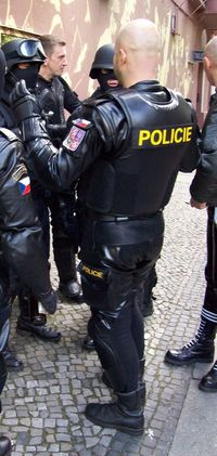 Czech #LeatherCop. #LeatherCZ seen at #FolsomEurope Berlin.