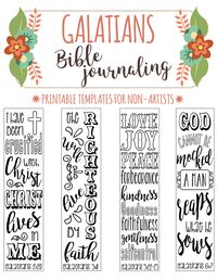 GALATIANS - printable Bible journaling templates for non-artists. Just PRINT & TRACE!