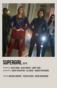 minimal polaroid series poster for supergirl