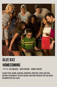 minimal polaroid episode poster for glee 6x2 ‘homecoming’