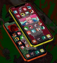 Chainsaw Man App Icons iOS - Aesthetic Anime App Icons iPhone