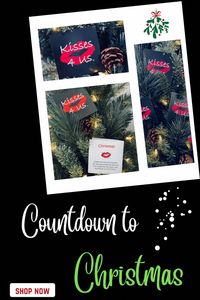 Couples enjoy using Kisses 4 Us as an advent calendar by drawing a Kiss Card each day together to count down the days until Christmas. Try it now! #adultadventcalendar #countdowntochristmas #amazonaffiliate #amazonhandmade