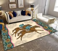 Horse racing Rug TRR21040901 Feels soft under your foot and vivid colors won’t fade over time. Your rug will instantly add fashion to any room decor.