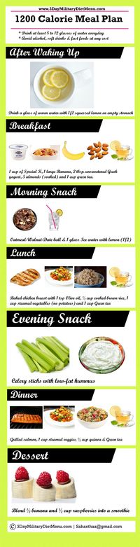 military diet four day off meal plan - follow 1200 calorie diet plan for additional weight loss.