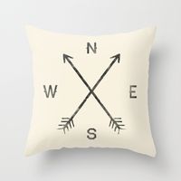 Tons of cute throw pillows $20 each// love this compass pillow
