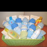 Diaper Babies- made w/ newborn diaper, wash cloths, & socks