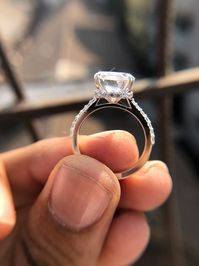 Buy Classic Old Mine Cushion Cut Ring Victorian Style Engagement Online in India - Etsy