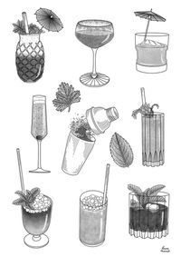 Laura Marcuet | INKTOBER, DAY 2 - MINDLESS 🍹 _ Un échantillon de...