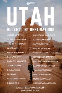 Utah bucket list ❤️🤙🏼