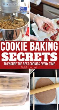 There are a few cookie baking secrets and tips I’ve learned over the years for making the best cookies. Traditionally, cookies are fairly simple, many cookie recipes use basically the same dough, varying proportions of ingredients slightly. Because these