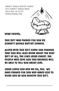 FREE Printable Llama Operation Christmas Child Note | Scriptiva Paper Studio