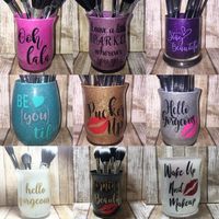 **These makeup brush holders are made to order!* These are the perfect gift for that make up addict, or glitter addict ;) (the holidays are coming up sooner than you realize)! Looks great with your brushes stored in them on your vanity! I mean who doesnt LOVE glitter... am I right?