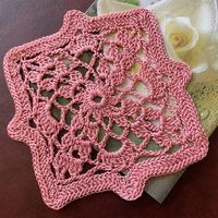 Square Floral Pink Spring Doily Birthday Gift End Table Decor | Etsy
