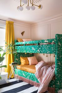 BIG NYNR Reveal | Upholstered Bunk Bed | Eclectic French Bedroom Make over ⋆ Jeweled interiors