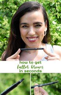 Want thicker, fuller brows? ad The conditioning liquid eyebrow pen from HowNowBrowMD makes it easy to get flawless brows in seconds. With the smooth 4-point tip, natural-looking brows are within reach! Plus, the liquid formulation has peptides, vitamins, amino acids & botanicals, helping strengthen hair over time. I applied the product on 1 of my brows, filling in sparse areas on the inner & outer ends. Amazing difference, right?! Defined & glossy brows for the win! Click the pic for details.