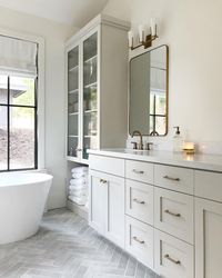 Kathleen Field - Utah Designer on Instagram: “A peaceful Sunday morning view of the master bathroom at my #Midwayeuropeancottageinspired project. Love that combination of soft gray and…”