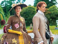 “My character and I went through a similar journey,” admits Balfe. “I loved the novelty and excitement of wearing these works of art. But the initial excitement wore off after having to wear it all day. The practicality of going to the bathroom, eating ... I had to take it all off. I’d much rather appreciate them from afar.” #Outlander