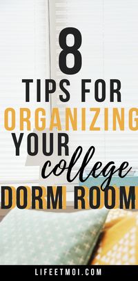 #ad Moving to college can be really exciting, but it also can be tough. You'll most likely be living in a tiny dorm with one or more roommates. And while it's normal for your dorm to get messy, always keep in mind that clutter in your living space can also affect your peace of mind. It's always a good idea to keep to try to keep your dorm clean and organized. So, here are 8 tips for organizing your college dorm room.