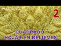 PARTE 2 Cuadrado a crochet Hojas en Relieves 3D para Cobijas, colchas y cojines paso a paso - YouTube