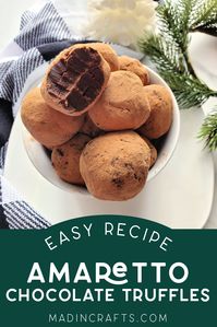 The rich cocoa flavor of these delicious truffles is enhanced with the almond flavor of amaretto. My chocolate amaretto truffles recipe is incredibly rich and indulgent, making it a perfect homemade treat for your special someone.