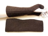 MOCCA, Cafe, Wollwalk Handschuhe langlebig Armstulpen robust und wertvoll aus tiroler Kochwolle, weich mollig warm und angenehm das Geschenk