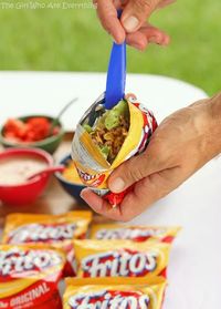 Walking tacos - great idea for a kid's birthday party