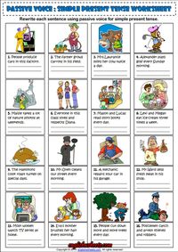 Passive Voice Simple Present Tense ESL Exercise Worksheet